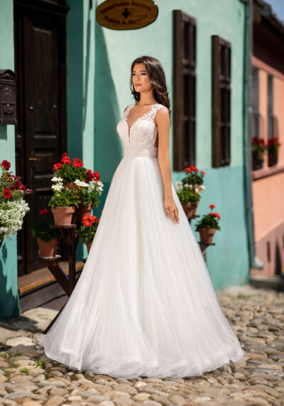 Rochie mireasa printesa cu spate gol