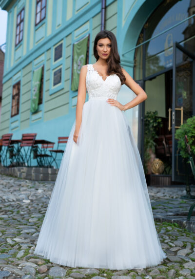 Rochie mireasa printesa cu spate plin