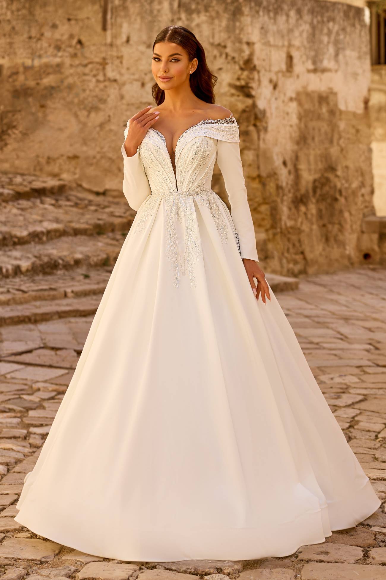 Rochie de mireasa printesa din tafta